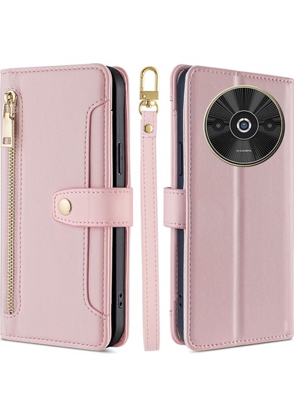 Xiaomi Poco C61 4g Pu Deri Nakit Cep Telefonu Kılıfı Kayışlı (Yurt Dışından)