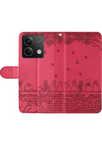 Xiaomi Redmi Note 13 5g Deri Telefon Kılıfı Duvar Bilek Kayışı (Yurt Dışından)