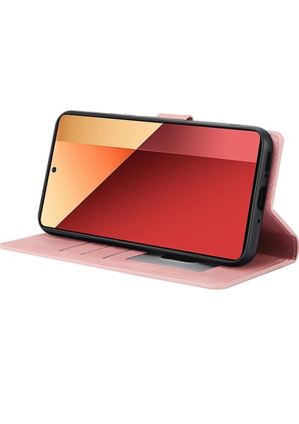 Xiaomi Redmi Note 13 5g Manyetik Toka Deri Stand Kart Yuvası Kapağı (Yurt Dışından)
