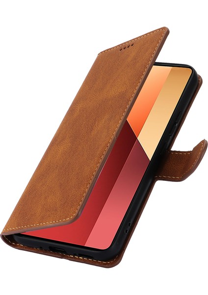 Xiaomi Redmi Note 13 5g Manyetik Toka Deri Stand Kart Yuvası Kapağı (Yurt Dışından)