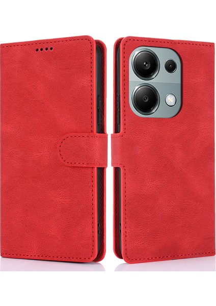 Xiaomi Redmi Note 13 5g Manyetik Toka Deri Stand Kart Yuvası Kapağı (Yurt Dışından)