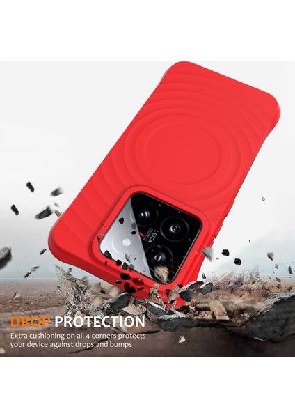 Xiaomi 14 Ripple Texture Sıvı Silikon Koruyucu Kapak Magsafe ile Uyumlu (Yurt Dışından) fiyatları