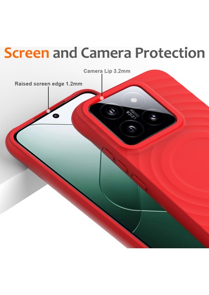 Xiaomi 14 Ripple Texture Sıvı Silikon Koruyucu Kapak Magsafe ile Uyumlu (Yurt Dışından) fırsatları