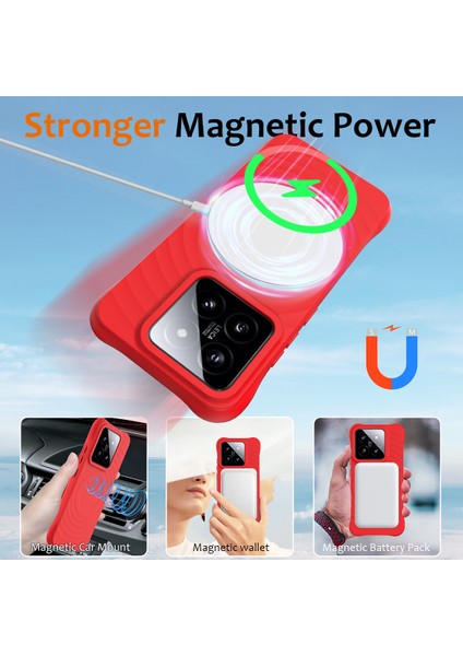 Xiaomi 14 Ripple Texture Sıvı Silikon Koruyucu Kapak Magsafe ile Uyumlu (Yurt Dışından) indirimleri