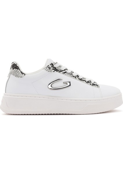 Alberto Guardiani Kadın Beyaz New Era Bağcıklı Deri Sneaker G03G100017
