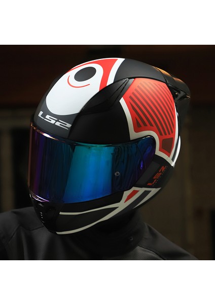 Rapıd 2 Race Grıd Mat Beyaz-Kırmızı Kask