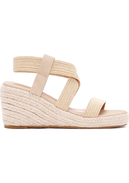 Kadın Bej Dolgu Topuklu Espadril 24Sfe4672M7