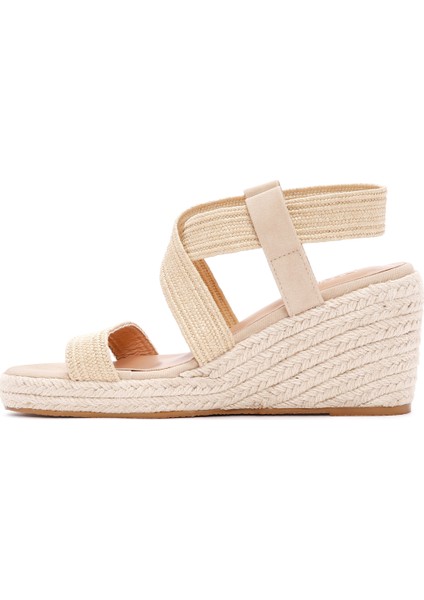 Kadın Bej Dolgu Topuklu Espadril 24Sfe4672M7