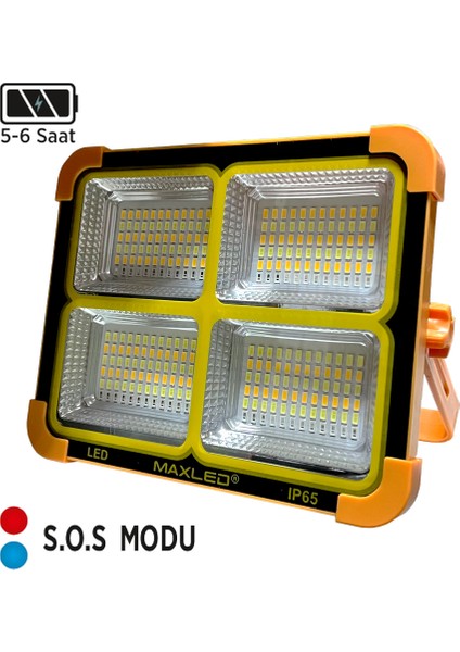 MX-9020 200W Taşınabilir Şarjlı Solar LED Projektör 3 Renk