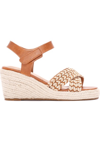 Kadın Taba Dolgu Topuklu Espadril 24Sfe467114