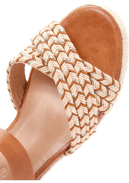 Kadın Taba Dolgu Topuklu Espadril 24Sfe467114