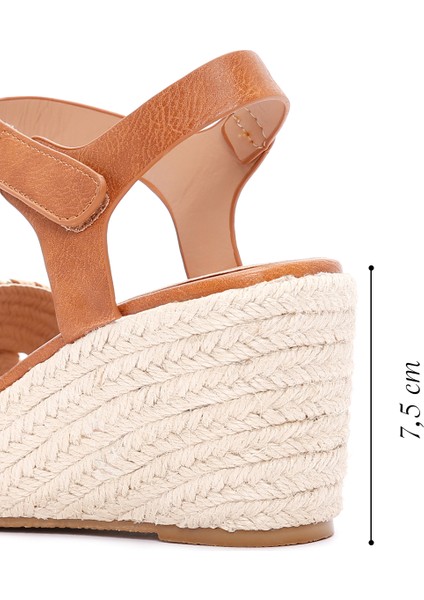 Kadın Taba Dolgu Topuklu Espadril 24Sfe467114
