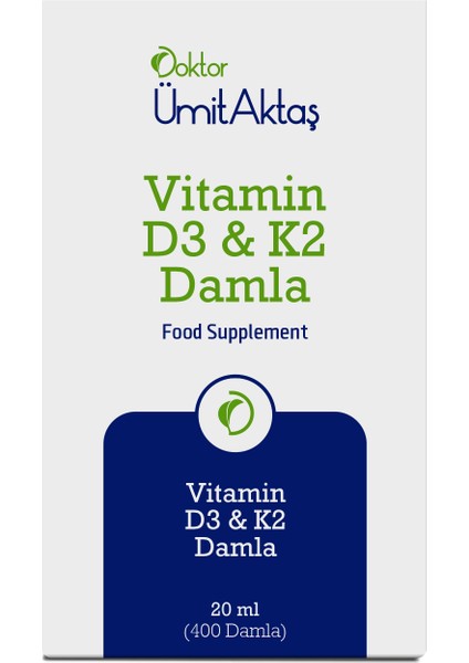 Dr. Ümit Aktaş D3 K2 Vitamin Damlası - 400 Damla