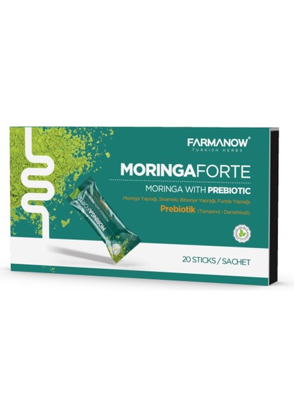 Moringa Forte Prebiyotik Karışımlı Bitki Tozu 20 Şase