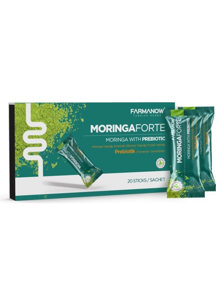 Moringa Forte Prebiyotik Karışımlı Bitki Tozu 20 Şase