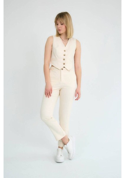 Bianca Slim Fit Pamuklu Pantolon Taş fiyatları