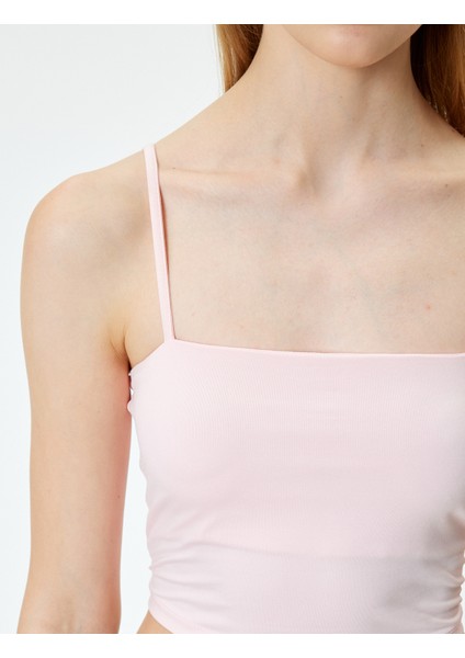 Crop Atlet Basic Ip Askılı Slim Fit