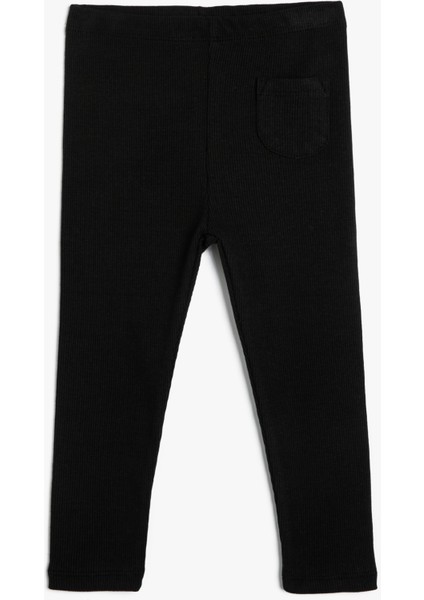 Basic Tayt Ribanalı Cep Detaylı Pamuklu