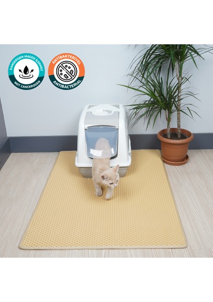 100x110 cm Kedi Tuvaleti Önü Paspası Kedi Kumu Paspası