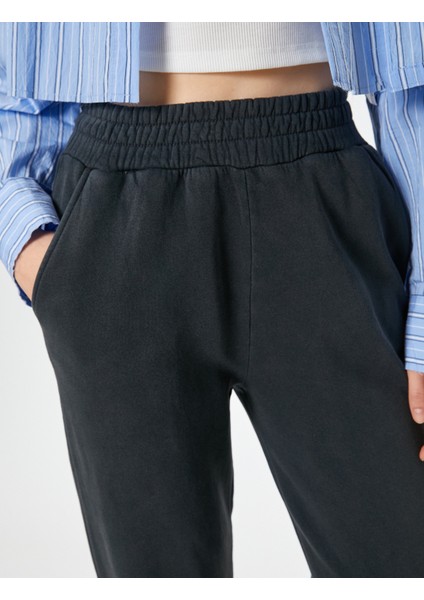 Jogger Eşofman Altı Relax Fit Yıkamalı Beli Lastikli Cepli indirimleri
