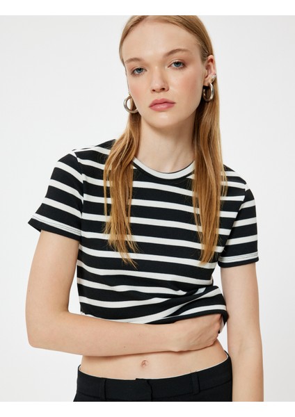 Basic T-Shirt Kısa Kollu Bisiklet Yaka Slim Fit
