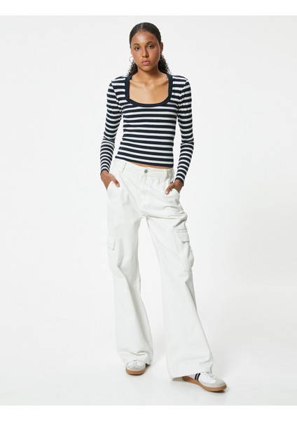 Uzun Kollu T-Shirt Kaşkorse U Yaka Slim Fit fiyatları