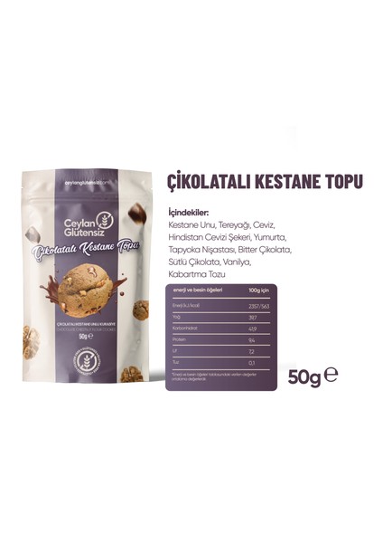 Çikolatalı Kestane Topu 50 gr