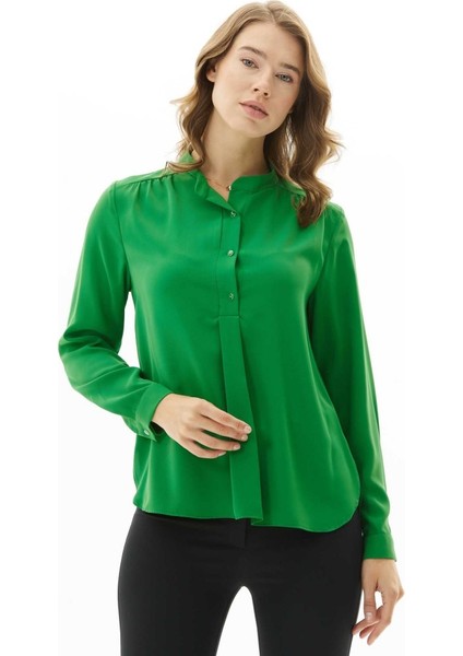 Hakim Yaka Önü Plili Uzun Kol Bluz fiyatları