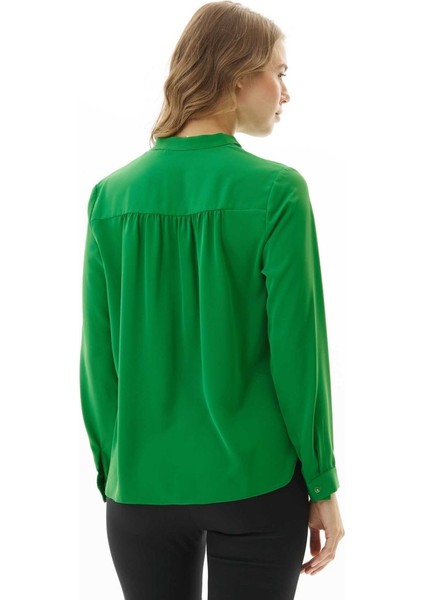 Hakim Yaka Önü Plili Uzun Kol Bluz indirimleri