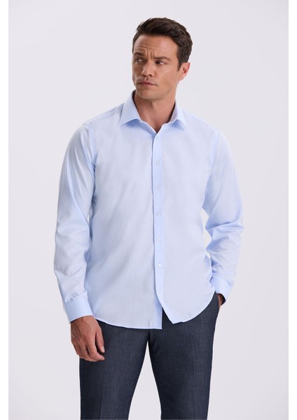 Mavi Comfort Fit Ütü Gerektirmeyen %100 Pamuk Non İron Gömlek