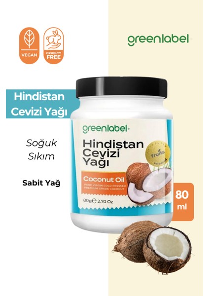 Green Label Hindistan Cevizi Yağı 80 gr