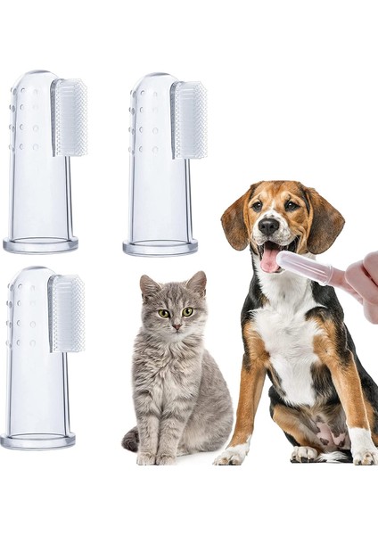 Kedi Köpek Diş Fırçası Bakım Fırçası Köpek Parmak Diş Fırçası Süper Yumuşak Ağız Bakım Fırçası Temizlik Fırçası