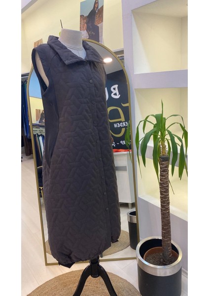 Desenli Sişme Yelek 6916 Antrasit