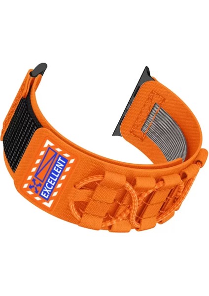Apple Watch 7 8 9 Ultra Ultra 2 49MM Redclick K-112 Orbital Halat Tasarımlı Naylon Kumaş Hasır Kordon