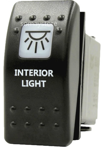 Marin Anahtar İç Işık (Interior Light) Swion Carling Switch Beyaz 12-24V Kırmızı Işık