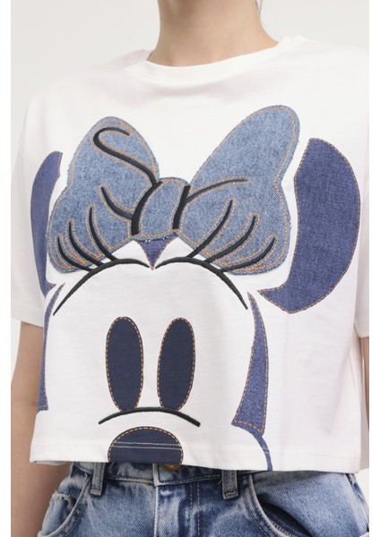 Wl Kelly 11GFL978 4fx Ekru Kadın Kısa Kol T-Shirt