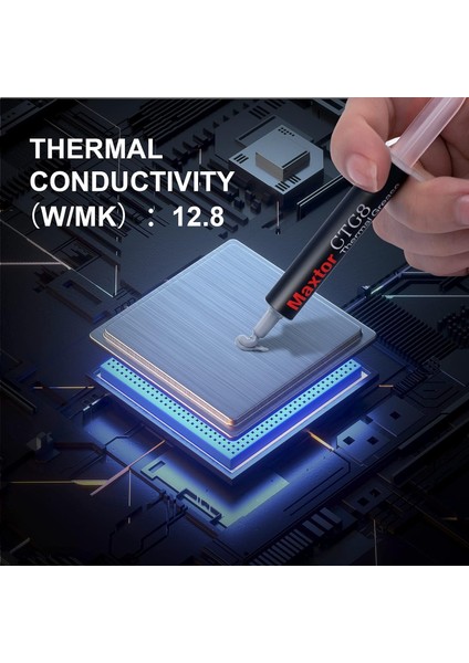 Ctg8 4 Gram Termal Bileşik Macun Isı Emici, Ic/işlemci/cpu/u/tüm Soğutucular Için, 12,8W/MK Karbon Bazlı Yüksek Performans, Termal Arayüz Malzemesi