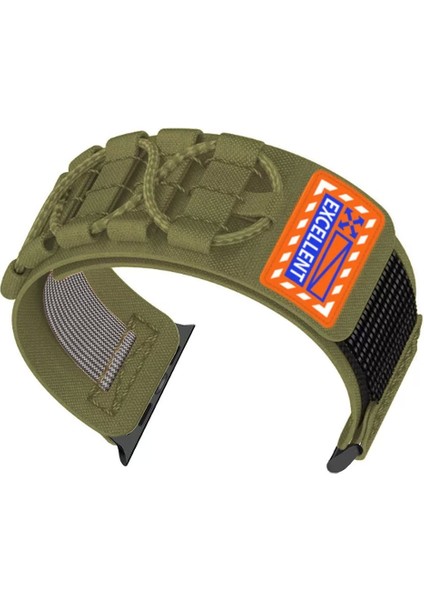 Apple Watch 7 8 45MM Redclick KRD-112 Orbital Örgülü Halat Tasarımlı Naylon Kumaş Hasır Kordon