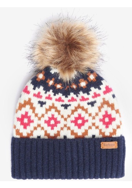 Claudia Fairisle Bere NY71 Navy/pink Dahlia