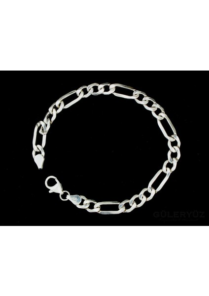 9mm Figaro Model Erkek Gümüş Bileklik Künye fiyatları