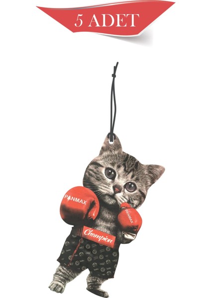 Bymeyla Kedi Temalı 5'li Oto Kokusu ve Oto Aksesuarı