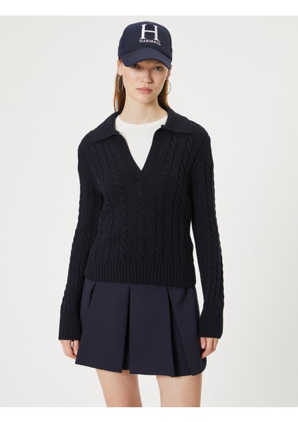 Polo Yaka Triko Kazak Örgü Dokulu Akrilik Kumaş modelleri