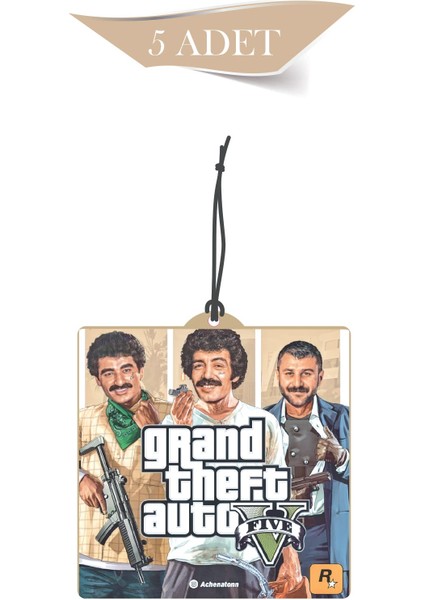Bymeyla Grand Theft Auto Temalı 5'li Oto Kokusu ve Oto Aksesuarı