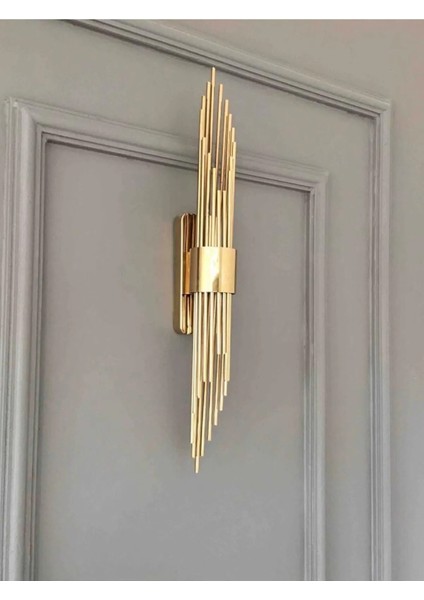 Gold Pilli Duvar Aplik Aydınlatma Siyah LED Duvar Lambası