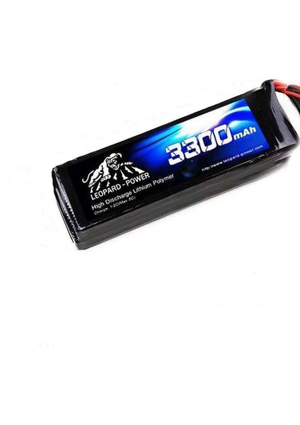 Leopard Power 3300MAH 7.4V 2s 30C Lityum Polimer Lipo Batarya Pil T Plug