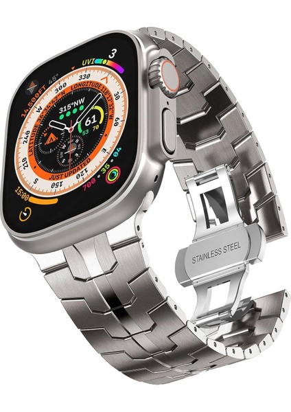 Apple Watch Uyumlu 42MM 44MM 45MM 49MM Metal Kordon Kayış