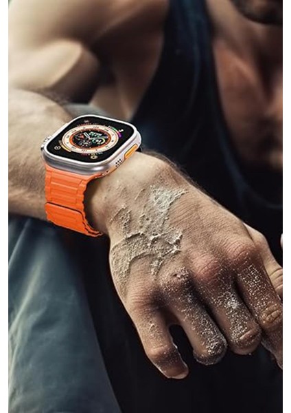 Apple Watch Uyumlu 42 44 45 49MM Uyumlu Mıknatıslı Ultra Sağlam Silikon Kordon indirimleri