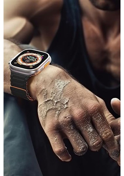 Apple Watch Uyumlu 42 44 45 49MM Uyumlu Mıknatıslı Ultra Sağlam Silikon Kordon indirimleri