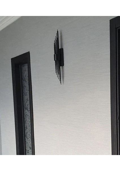 Siyah Pilli Duvar Aplik Aydınlatma Siyah LED Duvar Lambası