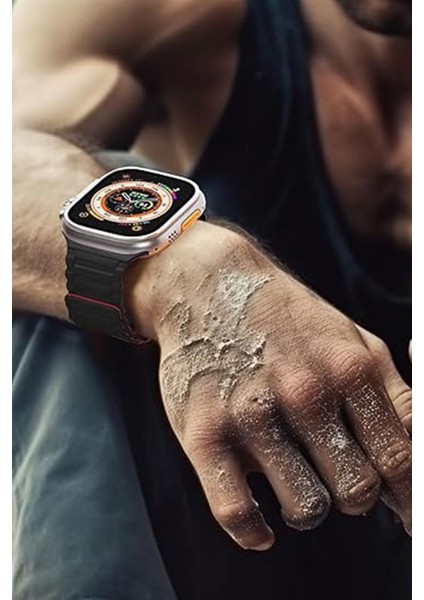 Apple Watch Uyumlu 42 44 45 49MM Uyumlu Mıknatıslı Ultra Sağlam Silikon Kordon indirimleri